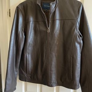Cole Haan Dark Brown Leather Jacket / Size XL